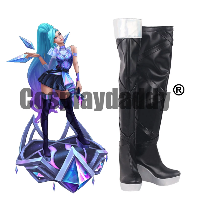 LOL K/DA All Out Seraphine Superstar Ver. Game Cosplay Shoes Black Straps Tall Wedge Boots S008
LOL K/DA All Out Seraphine Superstar Ver. Game Cosplay Shoes Black Straps Tall Wedge Boots S008