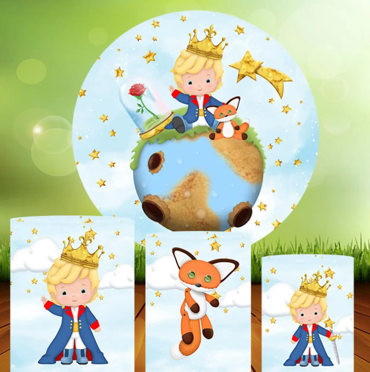 Cartoon Little Prince Circle Backdrop Baby Shower Birthday Party Decor Candy Table Cylinder Cover Round Background Photo Studio
Cartoon Little Prince Circle Backdrop Baby Shower Birthday Party Decor Candy Table Cylinder Cover Round Background Photo Studio