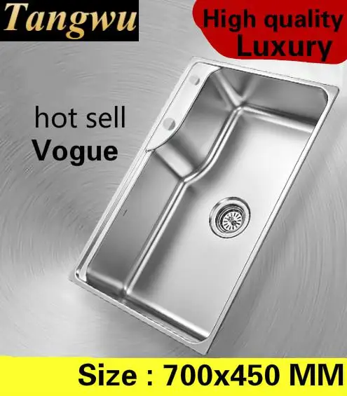 Free shipping Home vogue wash vegetables luxury kitchen single trough sink durable 304 stainless steel hot sell 700x450 MM
Free shipping Home vogue wash vegetables luxury kitchen single trough sink durable 304 stainless steel hot sell 700x450 MM