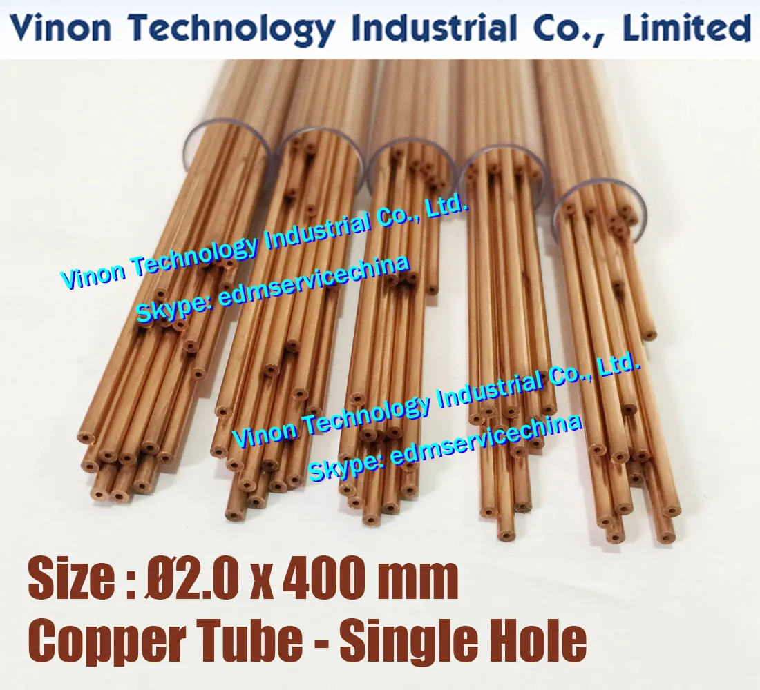 (50PCS/LOT) 2.0x400MM EDM Copper Tube Single Hole, Copper EDM Tubing Electrode Tube Single Channel, Diameter 2.0mm, 400mm Long
(50PCS/LOT) 2.0x400MM EDM Copper Tube Single Hole, Copper EDM Tubing Electrode Tube Single Channel, Diameter 2.0mm, 400mm Long