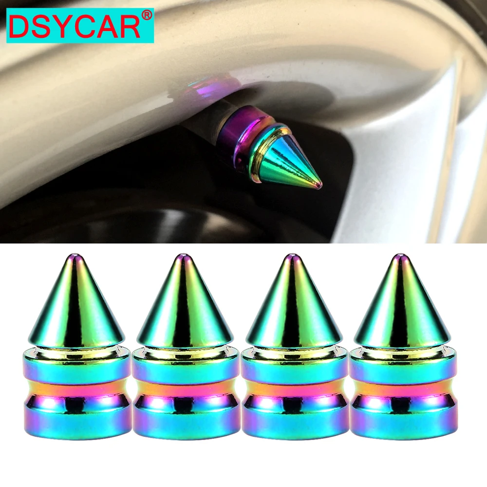 DSYCAR 4Pcs/Lot Multicolor Spike Design Car Truck Bike Tire Air Valve Cap Valve Cap US Aluminum Rainbow Color Colorful Dust Caps
DSYCAR 4Pcs/Lot Multicolor Spike Design Car Truck Bike Tire Air Valve Cap Valve Cap US Aluminum Rainbow Color Colorful Dust Caps