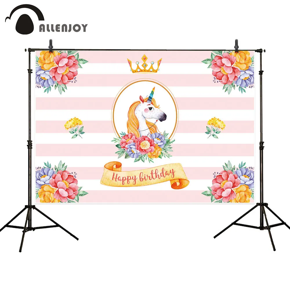 Allenjoy Unicorn Birthday Photography Backdrop Flower Pink Crown Decor Custom Background Wallpaper Photo Shoot Photophone 
Allenjoy Unicorn Birthday Photography Backdrop Flower Pink Crown Decor Custom Background Wallpaper Photo Shoot Photophone