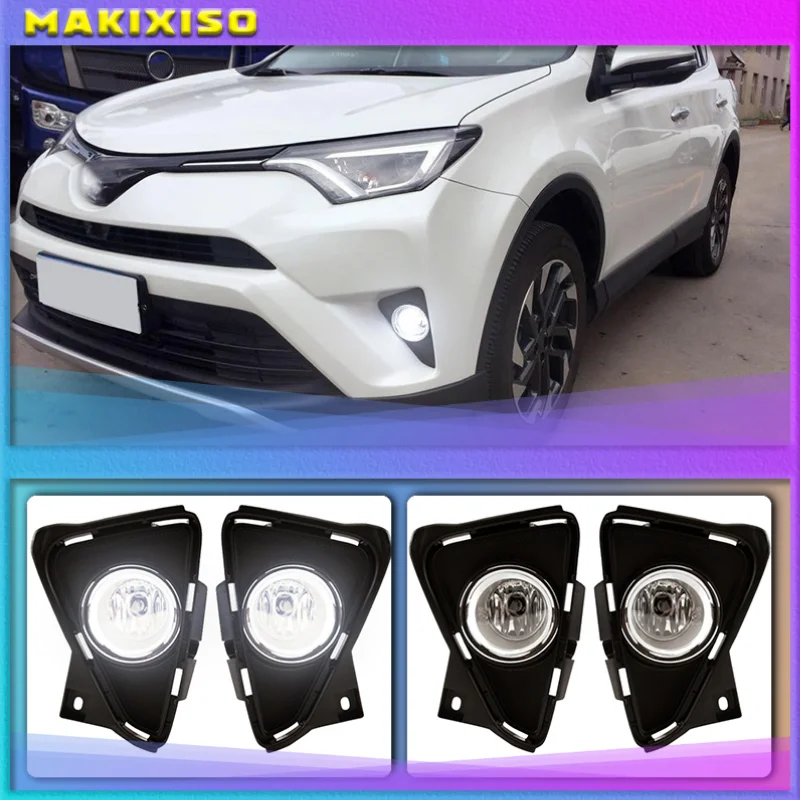 2pcs Auto Front Fog Light For Toyota RAV4 2016-2018 Bumper Lamp With Halogen Bulb and Frame Cover
2pcs Auto Front Fog Light For Toyota RAV4 2016-2018 Bumper Lamp With Halogen Bulb and Frame Cover