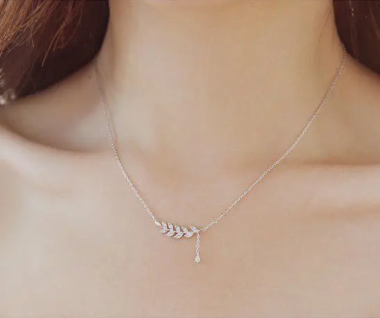 925 Sterling Silver leaves zircon Necklaces & Pendants For Women Fashion Lady Festival Gift Sterling-silver-jewelry
925 Sterling Silver leaves zircon Necklaces & Pendants For Women Fashion Lady Festival Gift Sterling-silver-jewelry