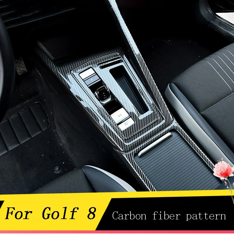 Carbon fiber pattern /black Car Central Gear panel gear decorative frame sticker decoration For Golf 8 2021 car Accessories
Carbon fiber pattern /black Car Central Gear panel gear decorative frame sticker decoration For Golf 8 2021 car Accessories