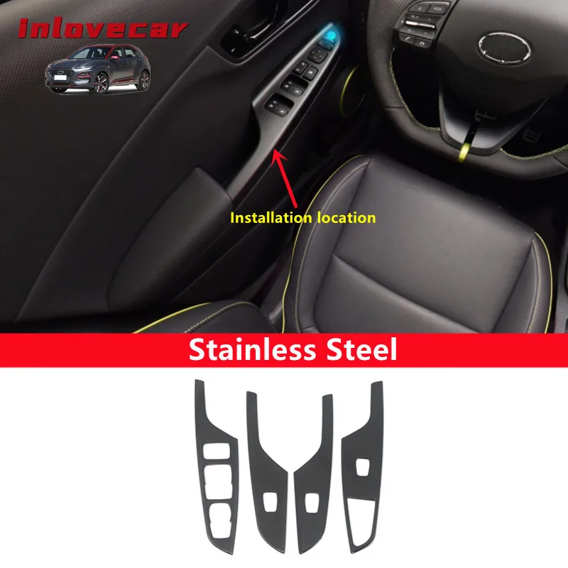 Stainless Steel for Hyundai Kona Kauai Encino 2017 2018 2019 2020 Car Window Lift Door Armrest Glass Button Switch Accessories
Stainless Steel for Hyundai Kona Kauai Encino 2017 2018 2019 2020 Car Window Lift Door Armrest Glass Button Switch Accessories