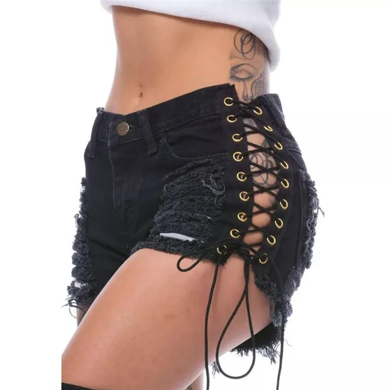 YAPU High Waist Women Side Slit Bandage Ripped Denim Shorts Women Sexy Vintage Hole Jeans Shorts Lady Party Club Punk Bottoms
YAPU High Waist Women Side Slit Bandage Ripped Denim Shorts Women Sexy Vintage Hole Jeans Shorts Lady Party Club Punk Bottoms