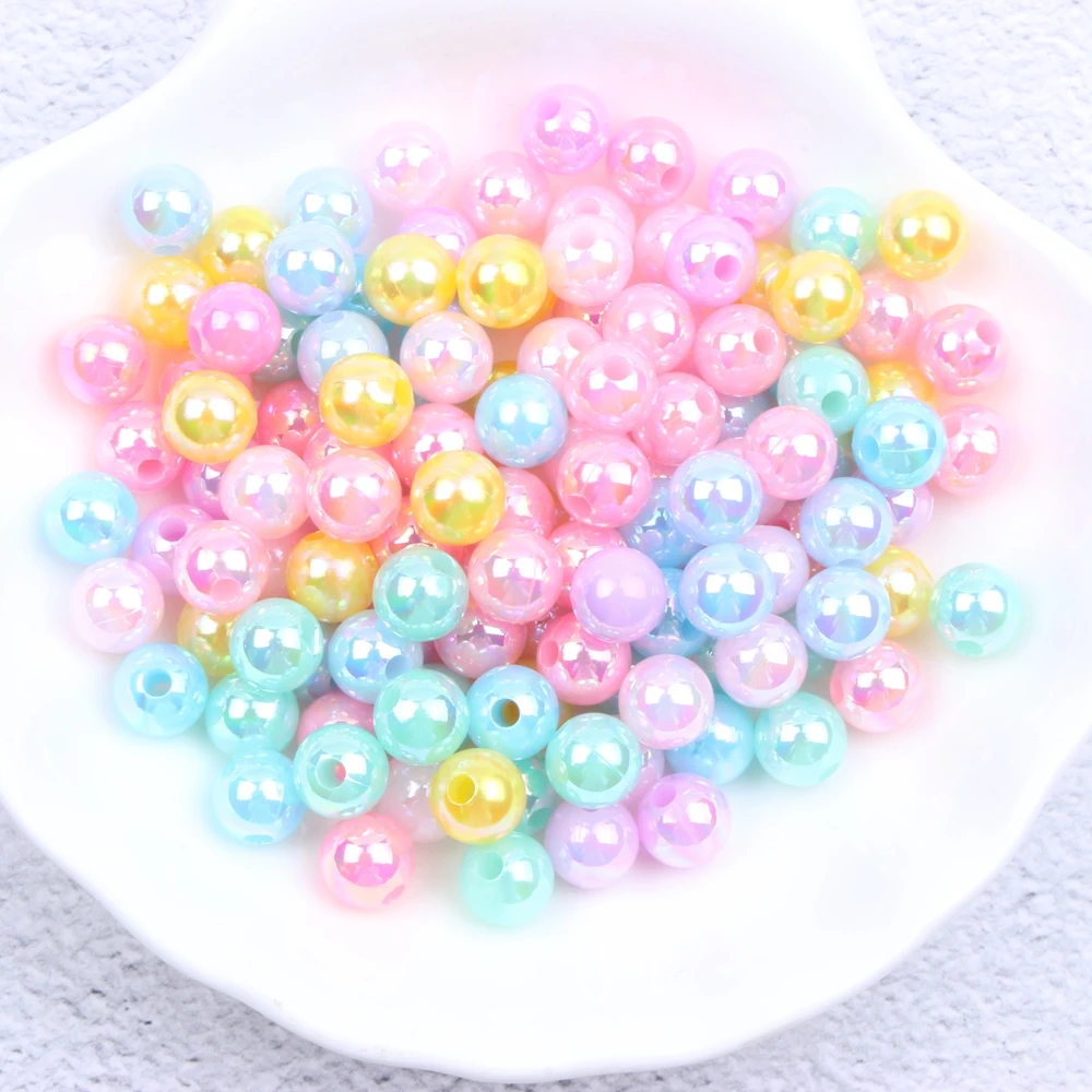 Resin Round Imitation Beads AB Colors 6 8 10mm 50g With Hole Loose Craft Pearls For Sew On Clothes Bags Shoes Backpack Supplies
Resin Round Imitation Beads AB Colors 6 8 10mm 50g With Hole Loose Craft Pearls For Sew On Clothes Bags Shoes Backpack Supplies