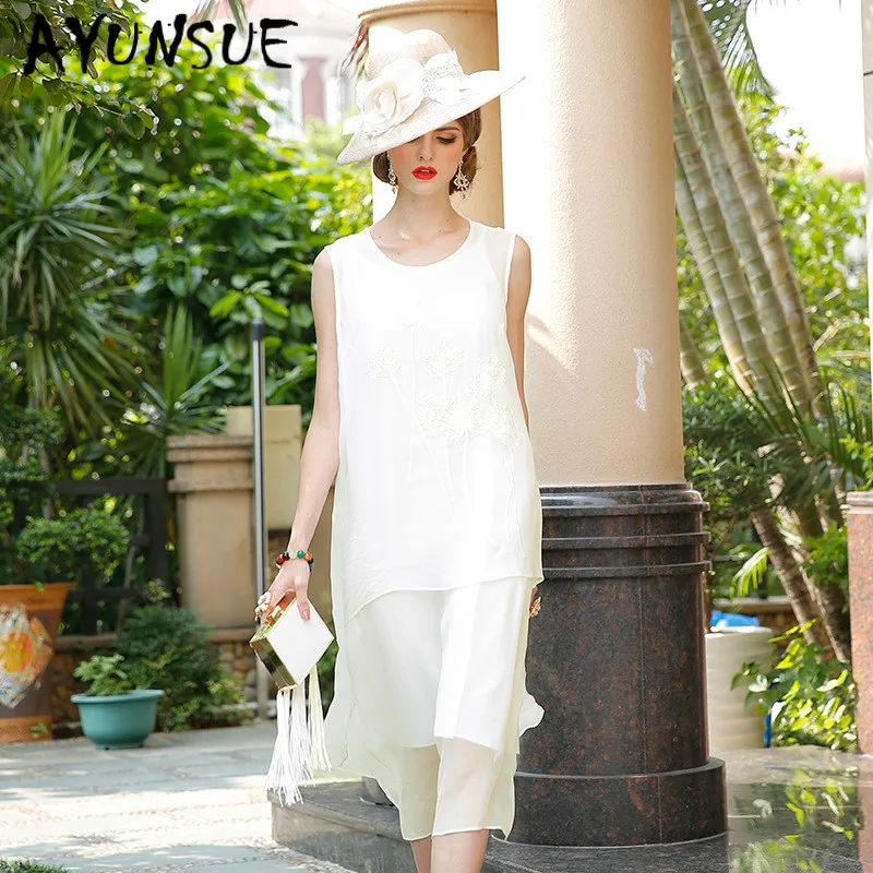 Summer Dress Real Silk Dress Women Vintage Embroidery Midi Beach Dress White Elegant Party Dress Vestidos Mujer 38877 YY2775
Summer Dress Real Silk Dress Women Vintage Embroidery Midi Beach Dress White Elegant Party Dress Vestidos Mujer 38877 YY2775