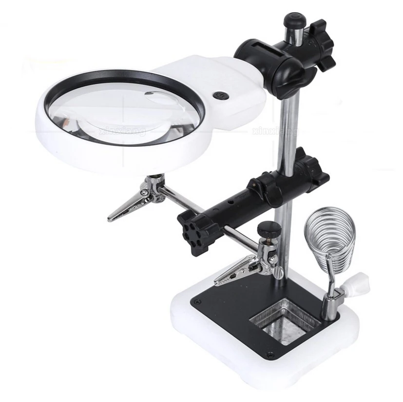 3.5X 5.25X 3pcs LED Lights USBTable Lamp Illuminated Desk-top Cell Phone Circuit Board Repair Magnifier Magnifying Glass
3.5X 5.25X 3pcs LED Lights USBTable Lamp Illuminated Desk-top Cell Phone Circuit Board Repair Magnifier Magnifying Glass