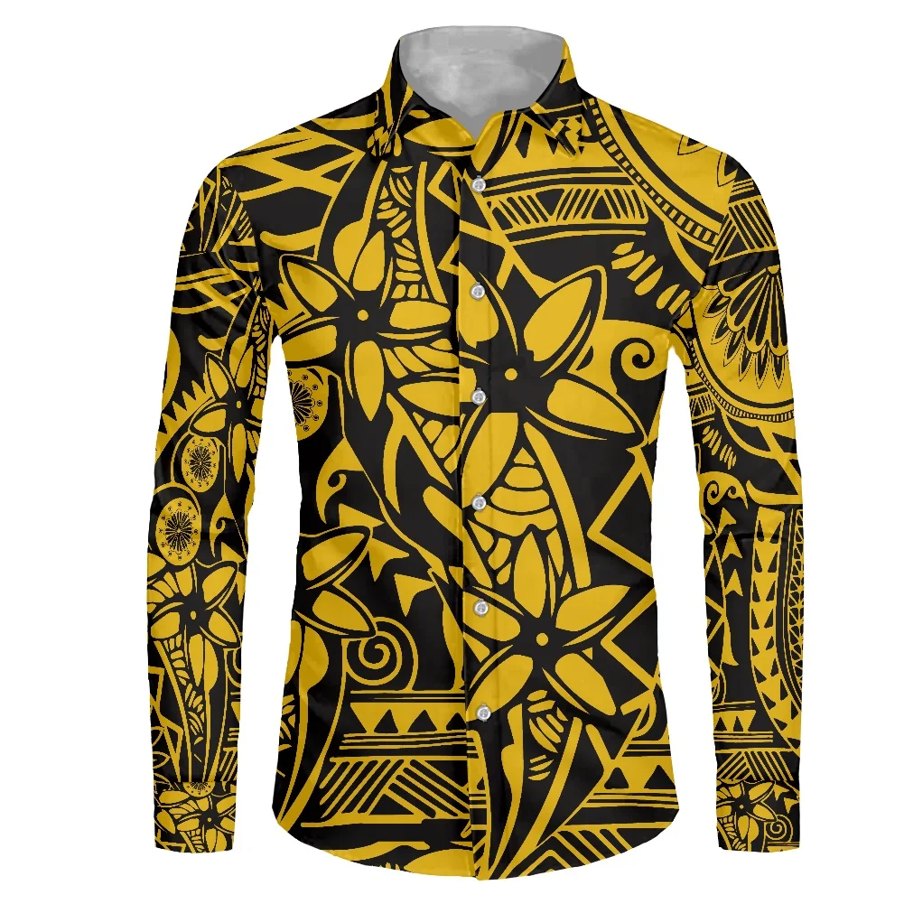 HYCOOL Custom Polynesian Tribal Shirts For Men Hibiscus Print Yellow Long Sleeve Shirt Men Plus Size Button Up Mens Dress Shirts
HYCOOL Custom Polynesian Tribal Shirts For Men Hibiscus Print Yellow Long Sleeve Shirt Men Plus Size Button Up Mens Dress Shirts
