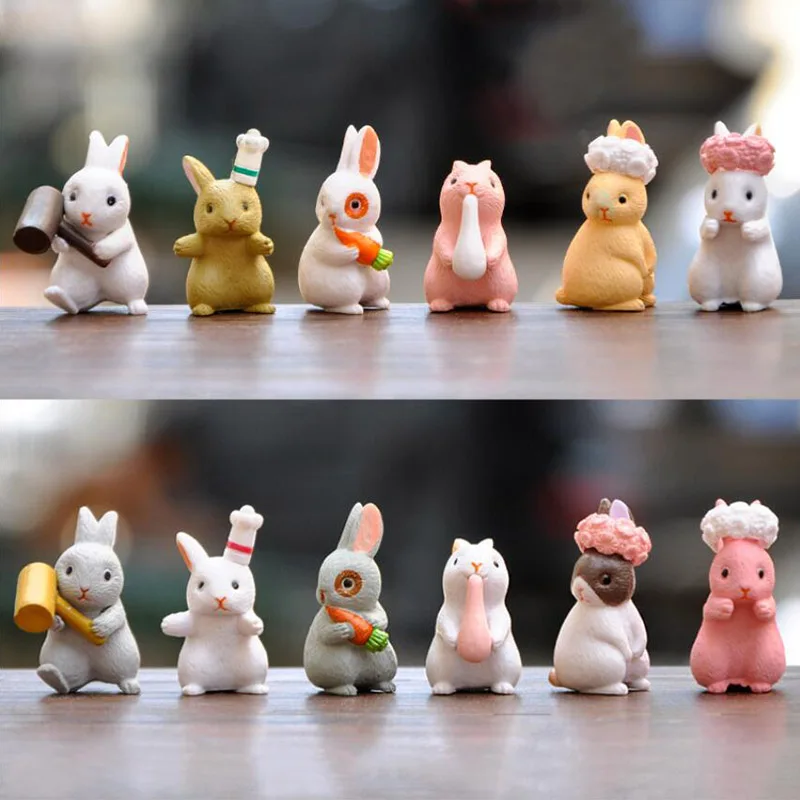 12PCS Cartoon Bunny Cute Rabbit Family Mini Figures Animal Model Miniature Figurines Fairy Home Garden Doll Decoration Toys Gift
12PCS Cartoon Bunny Cute Rabbit Family Mini Figures Animal Model Miniature Figurines Fairy Home Garden Doll Decoration Toys Gift