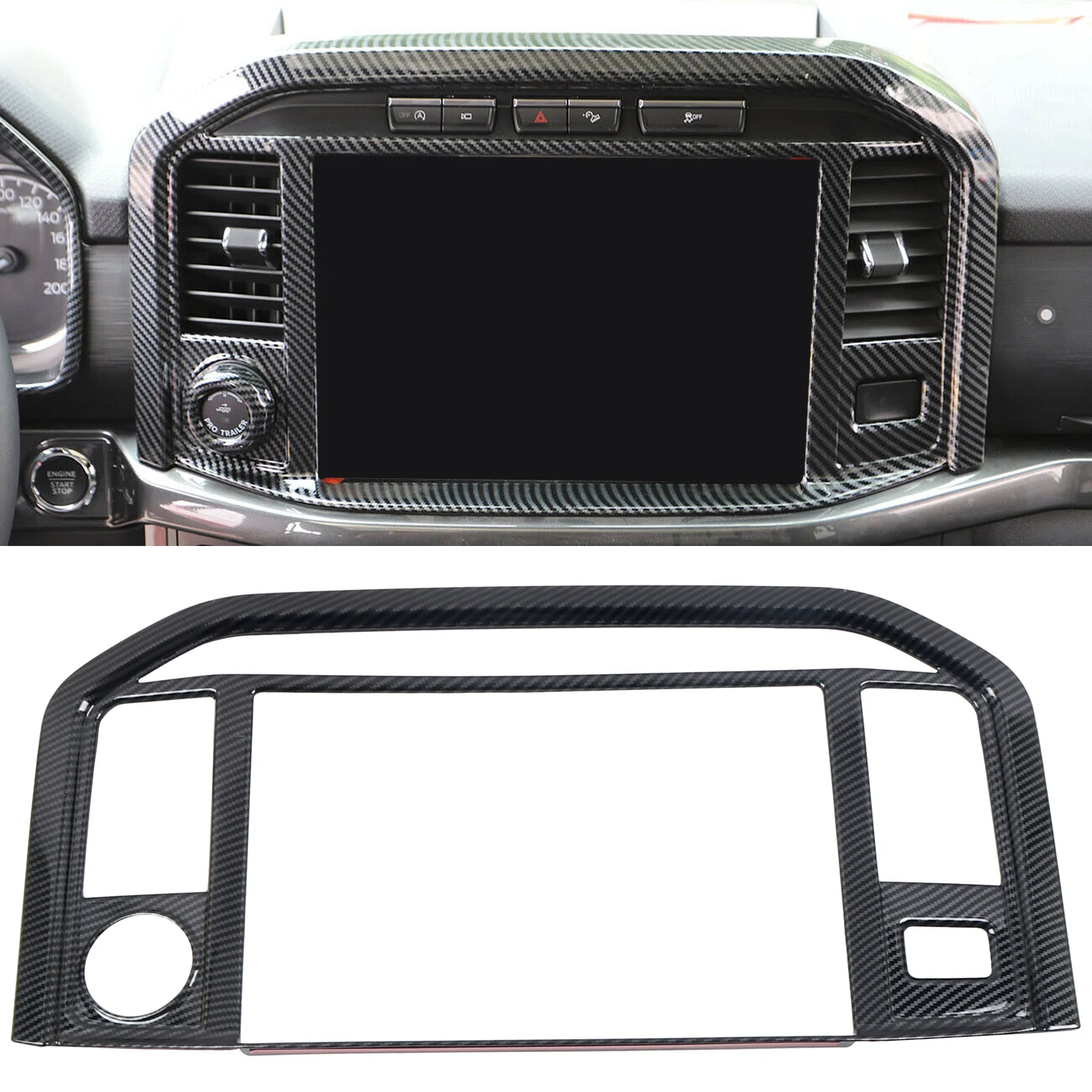Car Accessories for Ford F-150 F150 2021 2022 Carbon Fiber Painted Interior Dashboard Navigation Cover Trim
Car Accessories for Ford F-150 F150 2021 2022 Carbon Fiber Painted Interior Dashboard Navigation Cover Trim
