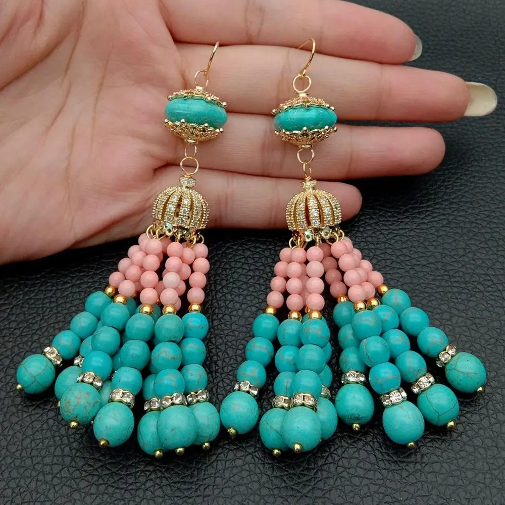 Модные круглые зеленые серьги howlite розового кораллового цвета с фианитом, закрепляющие мелкую поверхность, серьги-подвески в этническом стиле для женщин
Модные круглые зеленые серьги howlite розового кораллового цвета с фианитом, закрепляющие мелкую поверхность, серьги-подвески в этническом стиле для женщин