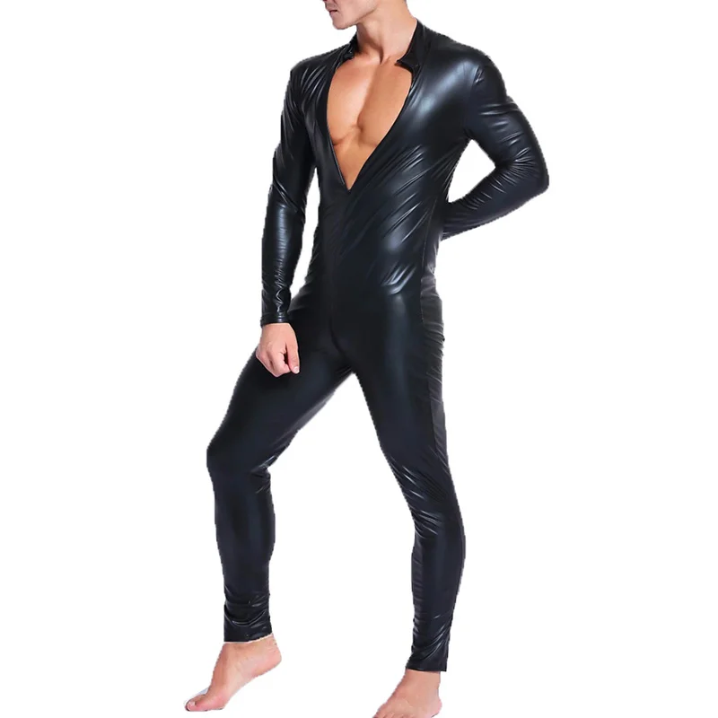 Men Wetlook Faux Leather Bodysuits PVC Latex Catsuit Sexy Hot Erotic Lingerie Gay Fetish Clubwear Zipper Open Crotch Jumpsuits
Men Wetlook Faux Leather Bodysuits PVC Latex Catsuit Sexy Hot Erotic Lingerie Gay Fetish Clubwear Zipper Open Crotch Jumpsuits