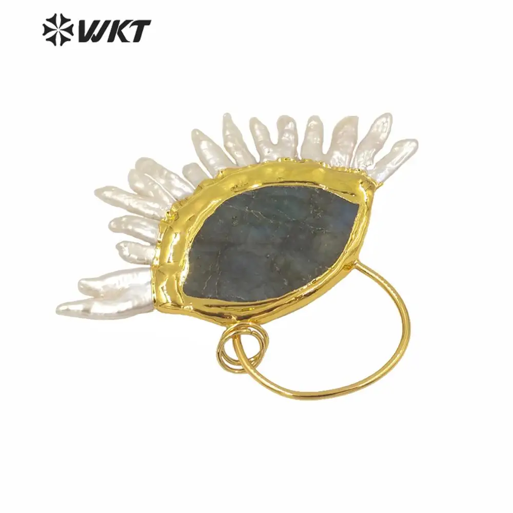 WT-P1588 Wholesale Amazing Natural Freshwater Pearl Labradorite Stone Pendant Gorgeous Statement For Women
WT-P1588 Wholesale Amazing Natural Freshwater Pearl Labradorite Stone Pendant Gorgeous Statement For Women