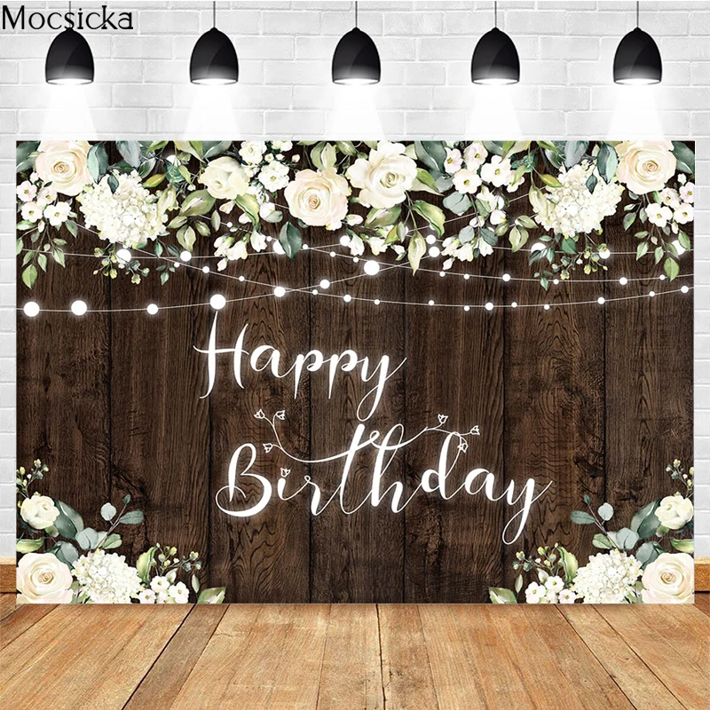 Happy Birthday Photography Background Wood Board Lamp String Flowers Decoration Studio Props Baby Shower Photo Backdrop Banner
Happy Birthday Photography Background Wood Board Lamp String Flowers Decoration Studio Props Baby Shower Photo Backdrop Banner