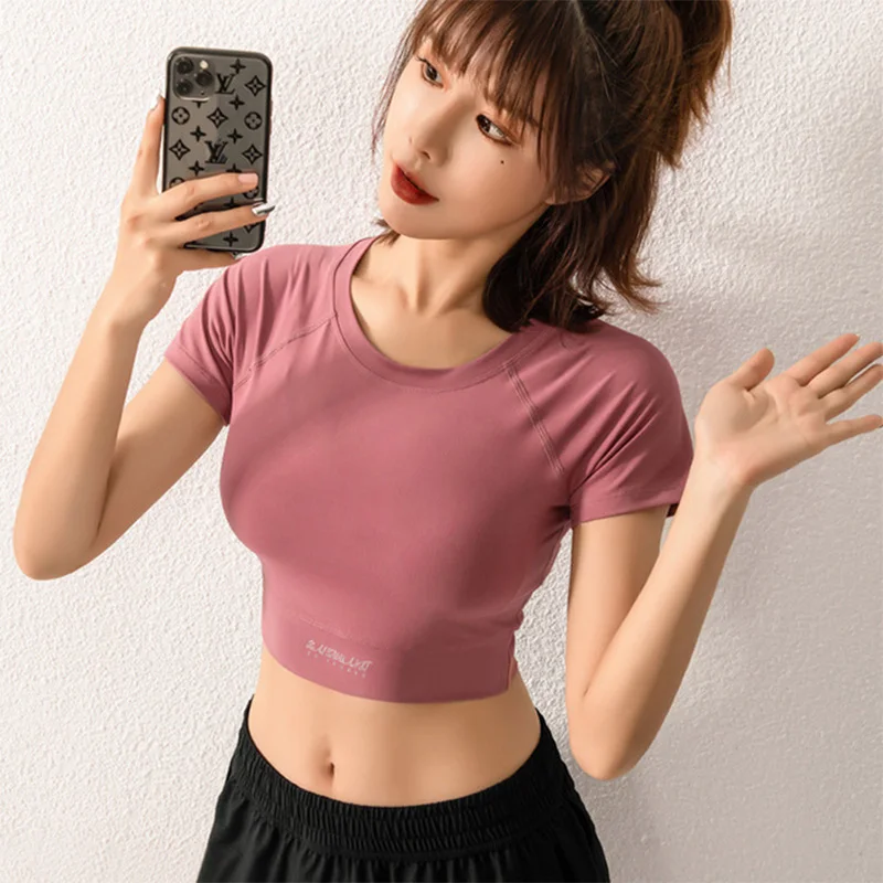 New Sport Crop Top Women Fashion Seamless Yoga Shirts High Elastic Breathable Short Sleeve Female Sportswear 2024 Hot Sales
New Sport Crop Top Women Fashion Seamless Yoga Shirts High Elastic Breathable Short Sleeve Female Sportswear 2024 Hot Sales