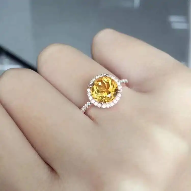 Natural And Real Yellow Citrine Ring 925 Sterling Silver Ring for Women Wedding Ring
Natural And Real Yellow Citrine Ring 925 Sterling Silver Ring for Women Wedding Ring