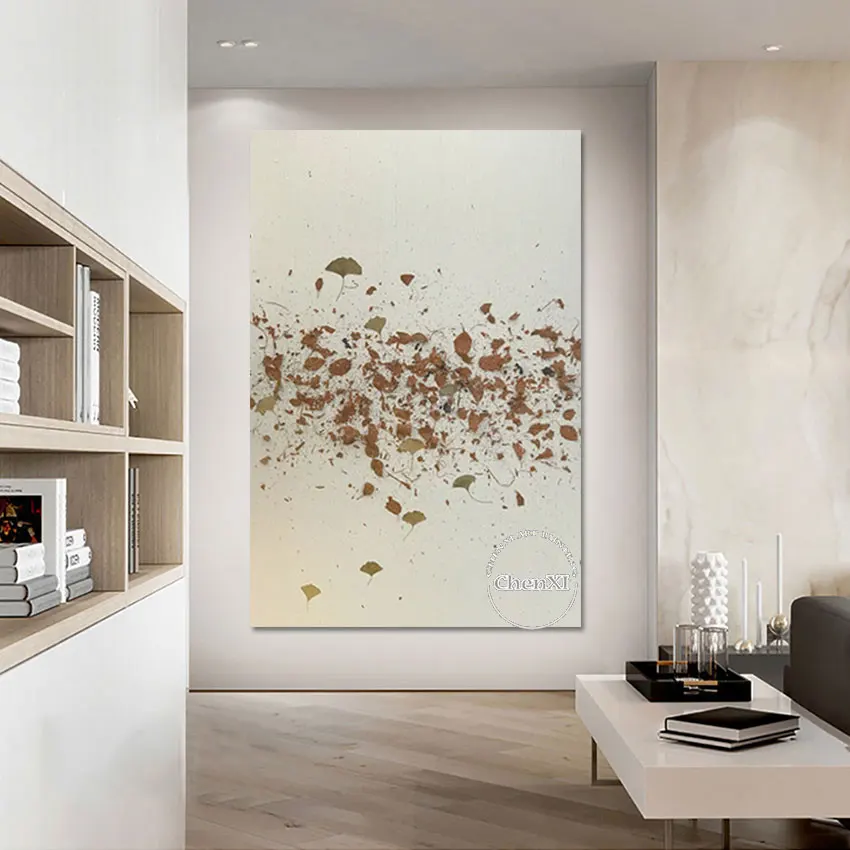 Handmade Ginkgo Leaf Abstraction Oil Painting, Wall Canvas, Apartment Art, Hand Picture Decoration for Tea Cafe, Unframed
Handmade Ginkgo Leaf Abstraction Oil Painting, Wall Canvas, Apartment Art, Hand Picture Decoration for Tea Cafe, Unframed