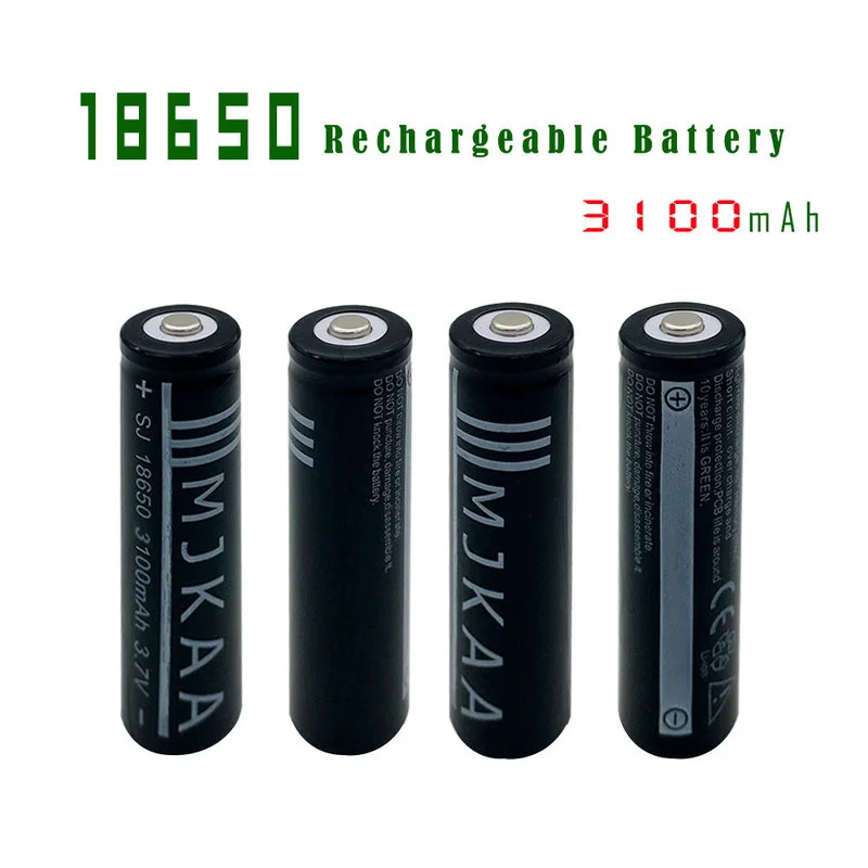New 18650 Battery 3.7V 3100mAh Lithium Rechargeable Li-ion Bateria for Flashlight Batteries
New 18650 Battery 3.7V 3100mAh Lithium Rechargeable Li-ion Bateria for Flashlight Batteries