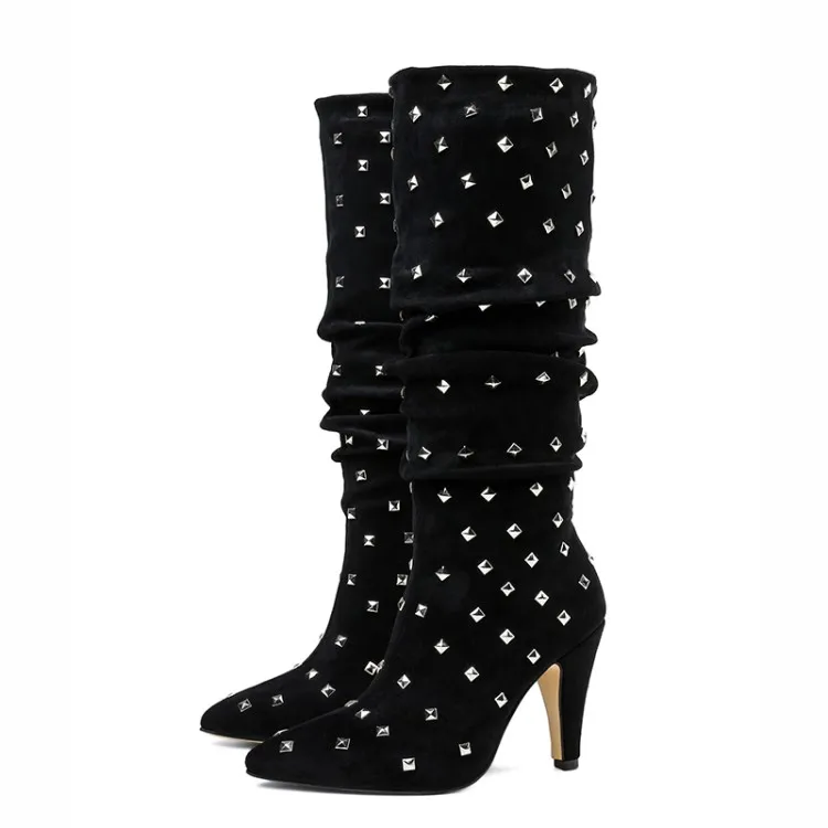 botas mujer invierno 2020 black high heels winter shoes women ladies thigh high boots rivets slip on female slip on bottines
botas mujer invierno 2020 black high heels winter shoes women ladies thigh high boots rivets slip on female slip on bottines