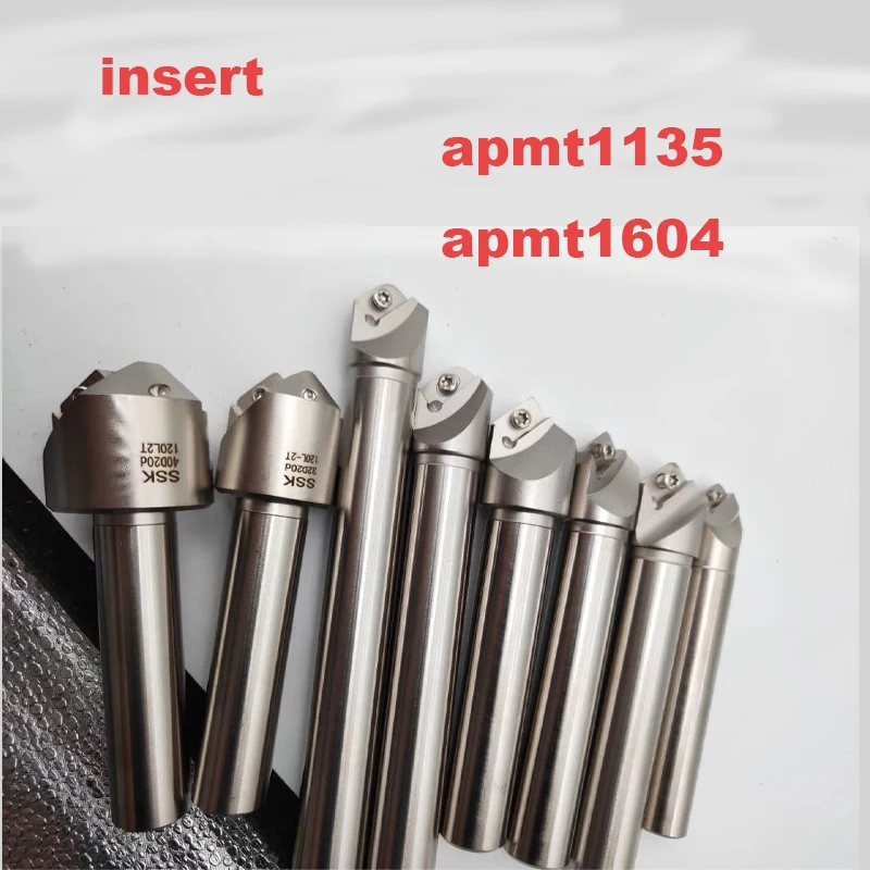 SSK 16-C16-110 45 degree chamfer end milling cutter matched with APMT1135 carbide inserts or SSK 20-20-130 ADNT1603 or 160
SSK 16-C16-110 45 degree chamfer end milling cutter matched with APMT1135 carbide inserts or SSK 20-20-130 ADNT1603 or 160