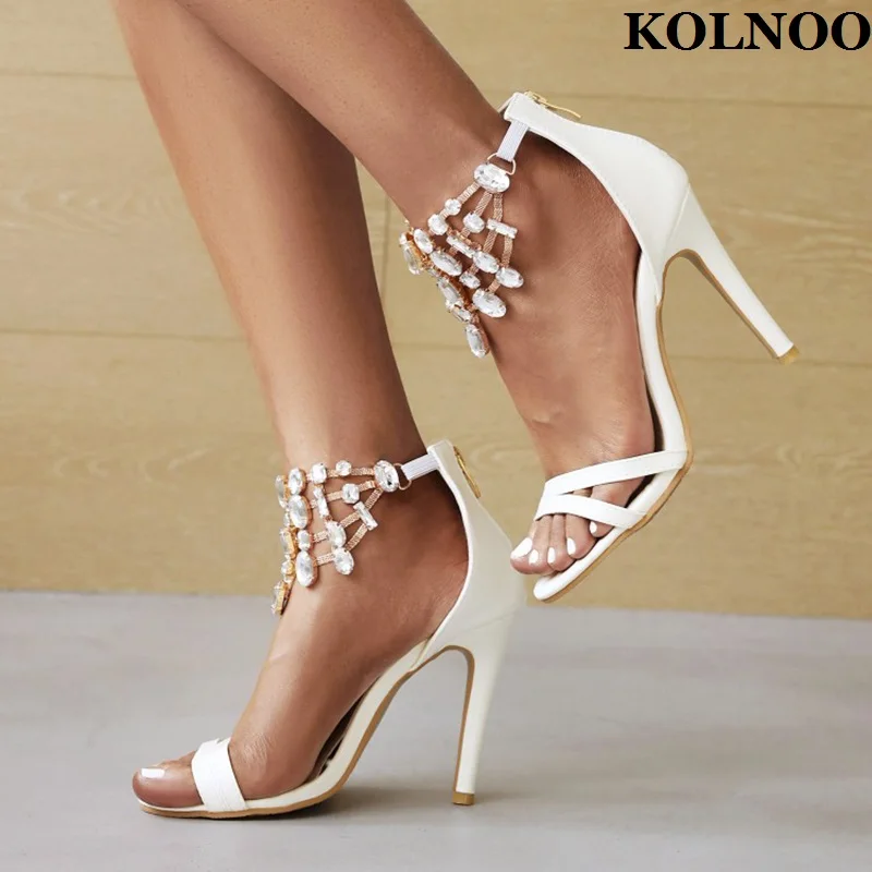 Kolnoo New 2022 Handmade Ladies High Heel Sandals Rhinstone Crystals Summer Real Photos Evening Party Prom Fashion Daily Shoes
Kolnoo New 2022 Handmade Ladies High Heel Sandals Rhinstone Crystals Summer Real Photos Evening Party Prom Fashion Daily Shoes