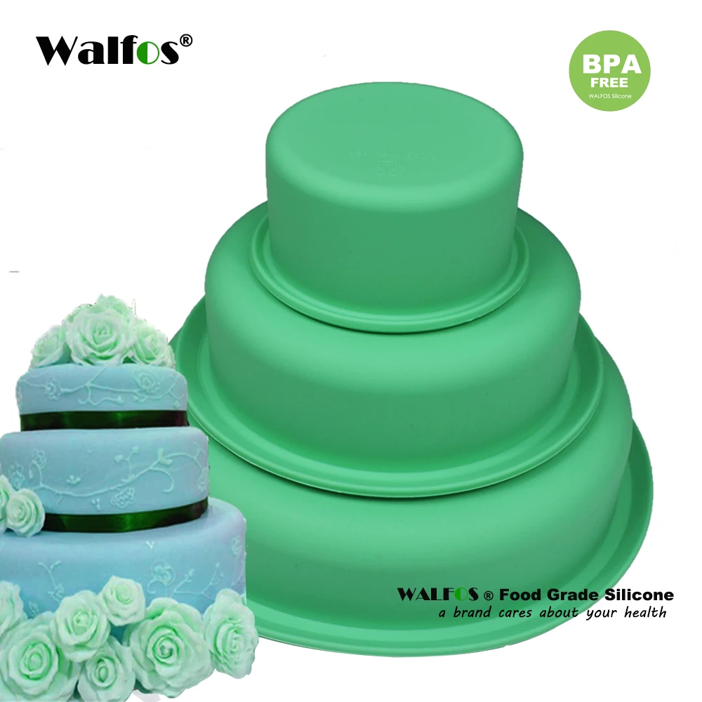 WALFOS Beautiful Three layer Cake Silicone Fondant Cake Mold Cake Mould Bakingware Tool
WALFOS Beautiful Three layer Cake Silicone Fondant Cake Mold Cake Mould Bakingware Tool