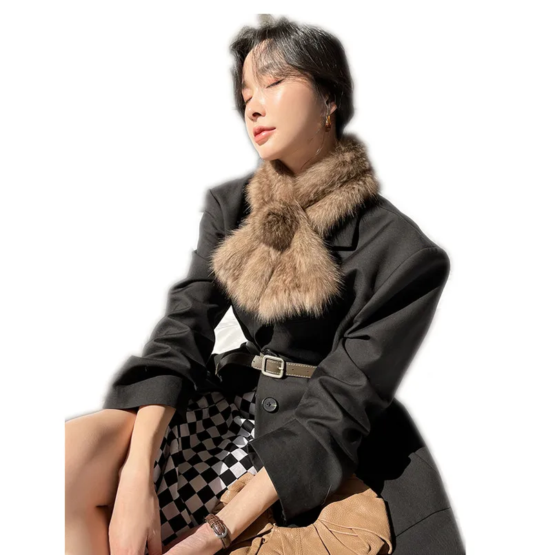 100% Real Sable Fur Scarf with Flower Hand Knitted Natural Mink Fur Neck Warmer Poncho
100% Real Sable Fur Scarf with Flower Hand Knitted Natural Mink Fur Neck Warmer Poncho