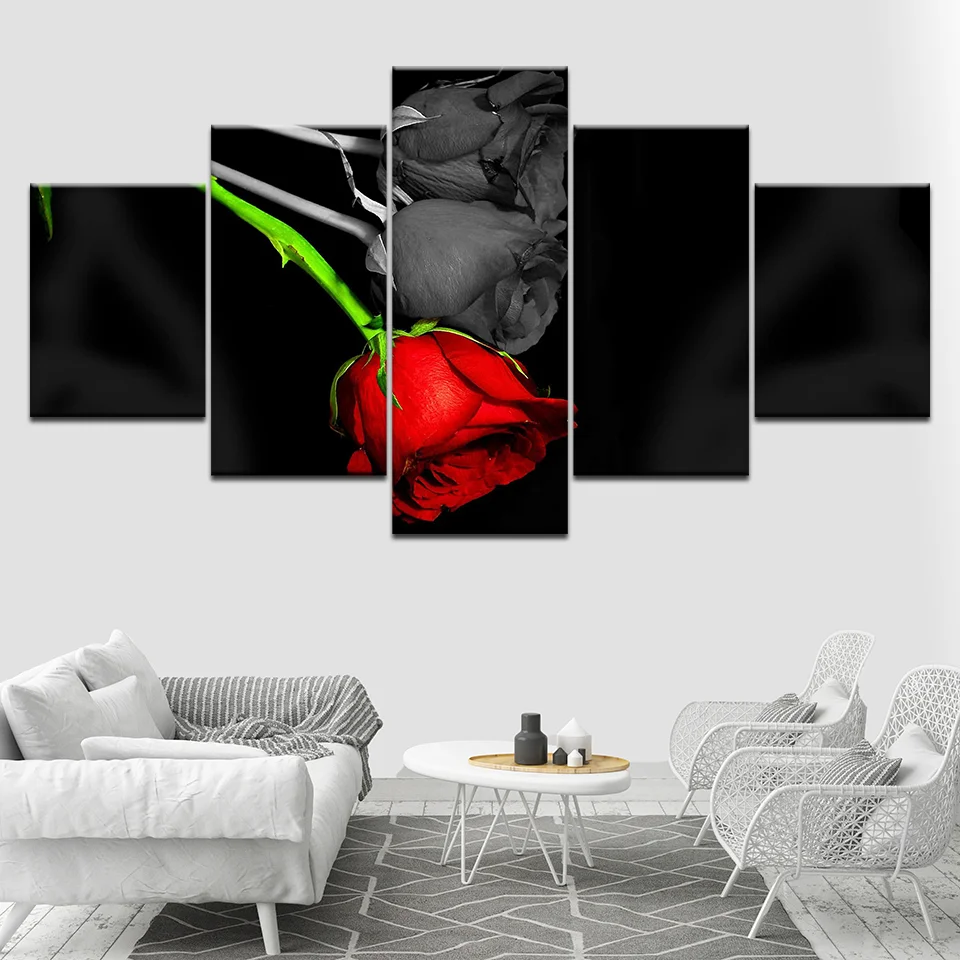 Wall Art Canvas Painting 5 Piece The Red Rose Flowers For Living Room Modern Home Decor Modular Poster Wall Decoration Pictures
Wall Art Canvas Painting 5 Piece The Red Rose Flowers For Living Room Modern Home Decor Modular Poster Wall Decoration Pictures