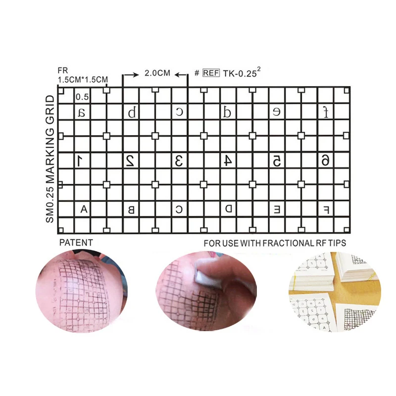 Factory Wholesale Customize TK0.25 TK4.0 TK 3.0 TK6.0 TK 16 Grid RF Machine Face Skin Marking Paper
Factory Wholesale Customize TK0.25 TK4.0 TK 3.0 TK6.0 TK 16 Grid RF Machine Face Skin Marking Paper