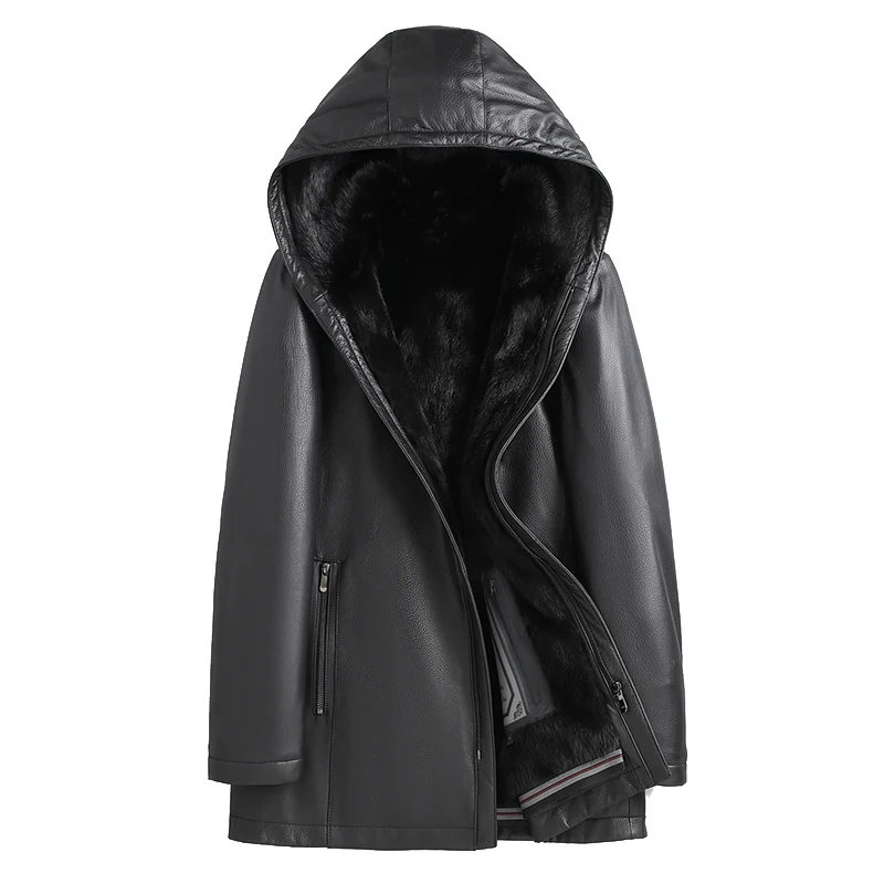 Real Leather Clothes Men's Mink Liner Whole Mink Fur Parka Leather Fur Coat Mid-Length Coat mens clothing jackets
Real Leather Clothes Men's Mink Liner Whole Mink Fur Parka Leather Fur Coat Mid-Length Coat mens clothing jackets