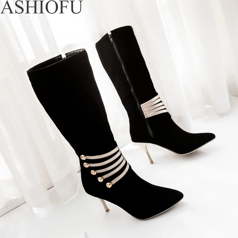 ASHIOFU Handmade New Ladies Knee High Boots Party Prom Winter Mid-calf Boots Large Size Club Fashion Dress Evening Boots Shoes
ASHIOFU Handmade New Ladies Knee High Boots Party Prom Winter Mid-calf Boots Large Size Club Fashion Dress Evening Boots Shoes
