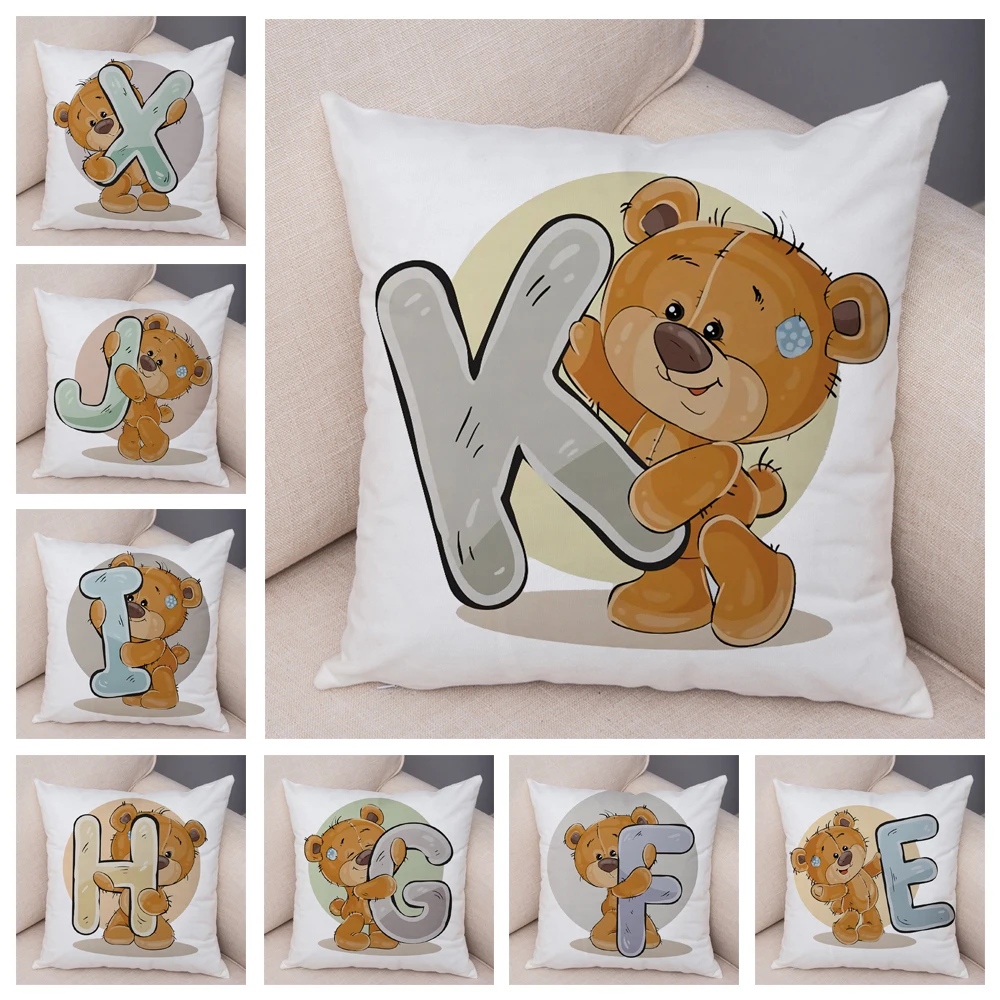 Cute Cartoon Bear Animal Cushion Cover for Sofa Children Room English Letter Print Pillow Case Short Plush Pillowcase 45x45cm
Cute Cartoon Bear Animal Cushion Cover for Sofa Children Room English Letter Print Pillow Case Short Plush Pillowcase 45x45cm