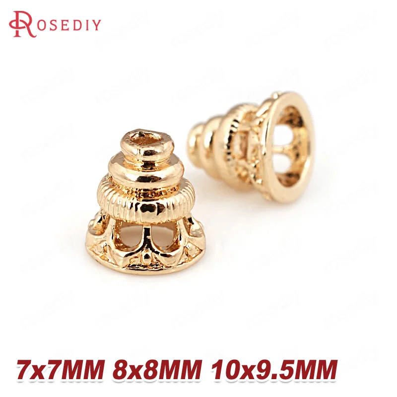 (C255)6 pieces 7x7mm 8x8mm 10x9.5mm High Quality Champagne Gold Color Plated Brass Beads Caps Diy Jewelry Accessories
(C255)6 pieces 7x7mm 8x8mm 10x9.5mm High Quality Champagne Gold Color Plated Brass Beads Caps Diy Jewelry Accessories
