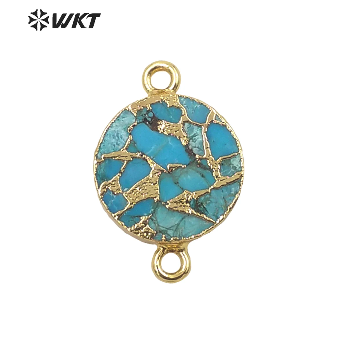 WT-C300 WKT Newest Natural copper Green stone connectors for jewelry bracelet and necklace double loops round stone pendant
WT-C300 WKT Newest Natural copper Green stone connectors for jewelry bracelet and necklace double loops round stone pendant