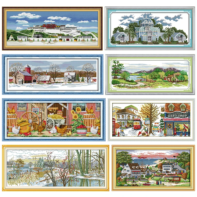Cross-Stitch Kit Stamped Land of Idyllic Beauty Print 11CT 14CT Painting Counted Patterns Crafts Decor Embroidery Needlework Set
Cross-Stitch Kit Stamped Land of Idyllic Beauty Print 11CT 14CT Painting Counted Patterns Crafts Decor Embroidery Needlework Set