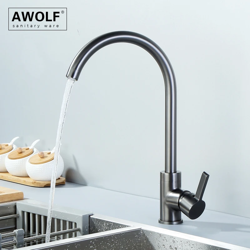 Смеситель для кухонной мойки из цельной латуни, матовый черный, настольный, с одной ручкой, серый матовый, для горячей и холодной воды, ML8127
Смеситель для кухонной мойки из цельной латуни, матовый черный, настольный, с одной ручкой, серый матовый, для горячей и холодной воды, ML8127