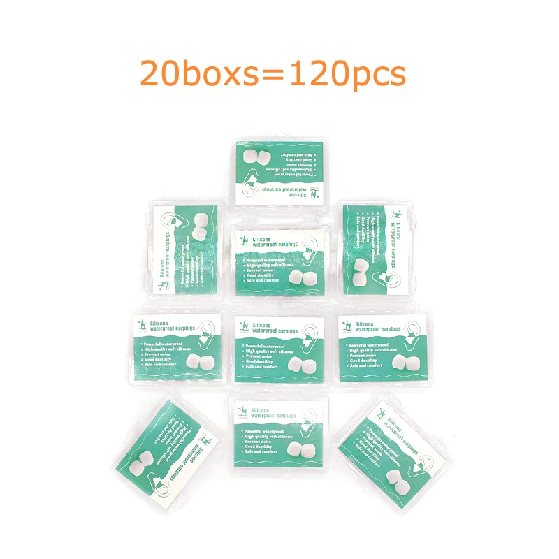 120Pcs Earplugs Protective Ear Plugs Silicone Soft Waterproof Anti-noise Earbud Protector Swimming Water Sports Silicone Earplug
120Pcs Earplugs Protective Ear Plugs Silicone Soft Waterproof Anti-noise Earbud Protector Swimming Water Sports Silicone Earplug