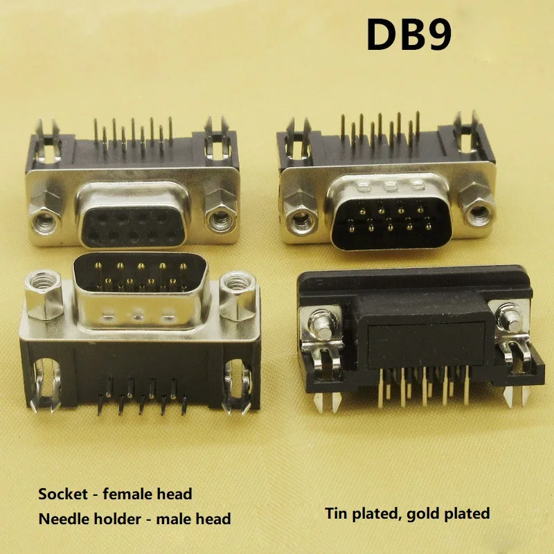 DR9 gold plated foot black rubber pin solder PCB board socket DB9 socket 9 core RS232 male/female head pin bend hole
DR9 gold plated foot black rubber pin solder PCB board socket DB9 socket 9 core RS232 male/female head pin bend hole