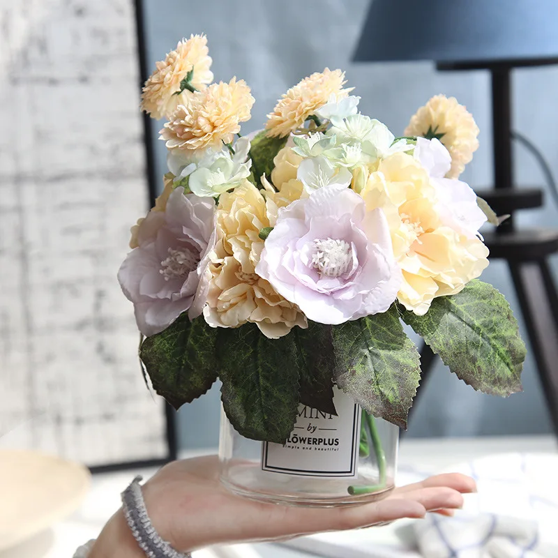 Korean Style Roses Bunch Artificial Silk Flowers for Home Decoration Accessories Fake Flower DIY Wreath Wedding Bride Bouquets
Korean Style Roses Bunch Artificial Silk Flowers for Home Decoration Accessories Fake Flower DIY Wreath Wedding Bride Bouquets