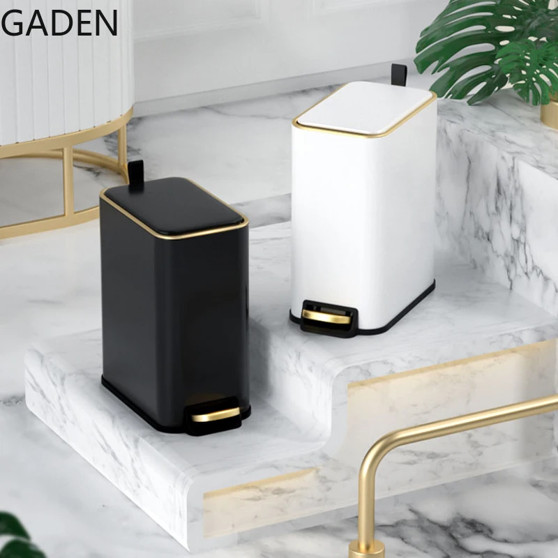 Rectangular Trash Can with Pedal-style Home Creative Bathroom Living Room Decorating Narrow Light Luxury Storage Bucket with Lid
Rectangular Trash Can with Pedal-style Home Creative Bathroom Living Room Decorating Narrow Light Luxury Storage Bucket with Lid
