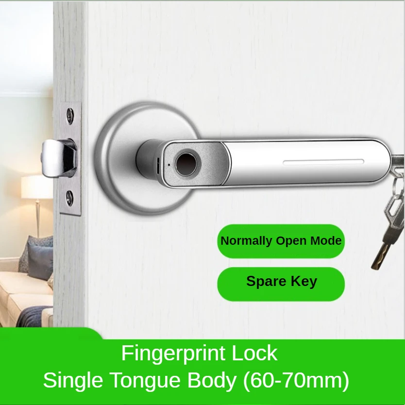 Fingerprint electronic household single-tongue spherical smart lock, left opening, right opening, universal adjustable
Fingerprint electronic household single-tongue spherical smart lock, left opening, right opening, universal adjustable