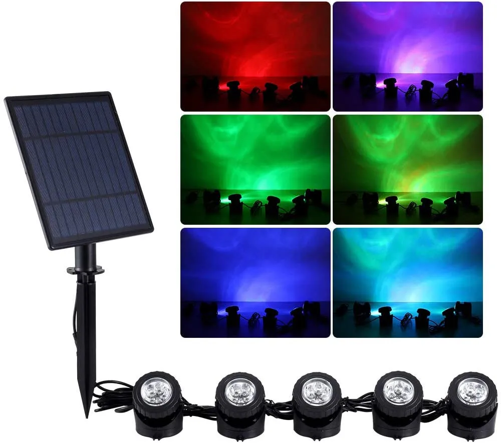 Solar Powered Underwater Lights Multicolor Submersible Pond Landscape Spotlights for Garden Pool Pond Yard Outdoor Lighting
Solar Powered Underwater Lights Multicolor Submersible Pond Landscape Spotlights for Garden Pool Pond Yard Outdoor Lighting