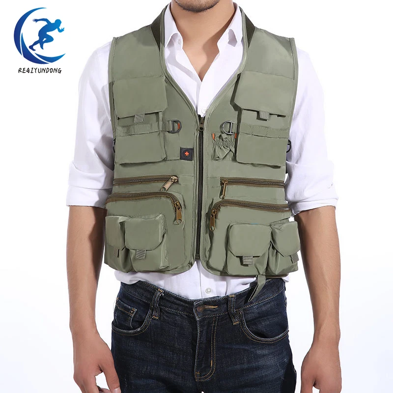 Waterproof Mens Outdoor Fishing Vest Photography Camping Hunting Multi Pocket Nylon Cotton Waistcoat Fishing Jackets
Waterproof Mens Outdoor Fishing Vest Photography Camping Hunting Multi Pocket Nylon Cotton Waistcoat Fishing Jackets