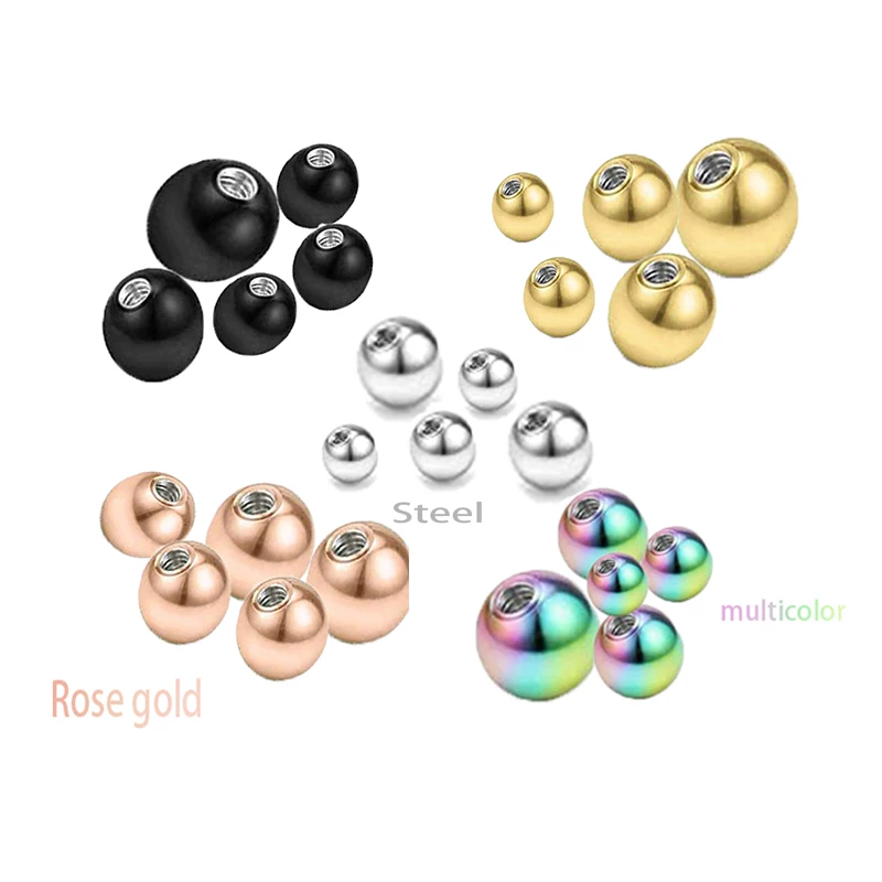 10pcs Stainless Steel Replacement Balls Beads Lip Navel Brow Tongue Ear Belly Body Piercing Jewelry Accessories 14g/16g
10pcs Stainless Steel Replacement Balls Beads Lip Navel Brow Tongue Ear Belly Body Piercing Jewelry Accessories 14g/16g