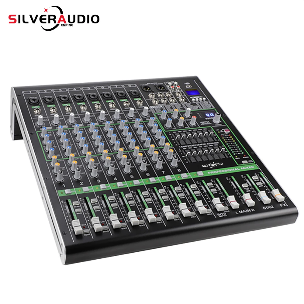 GAX-XS8 Professional 8-Channel Mixer 99 DSP DJ Mixer with USB MP3 Player Performance Stage
GAX-XS8 Professional 8-Channel Mixer 99 DSP DJ Mixer with USB MP3 Player Performance Stage
