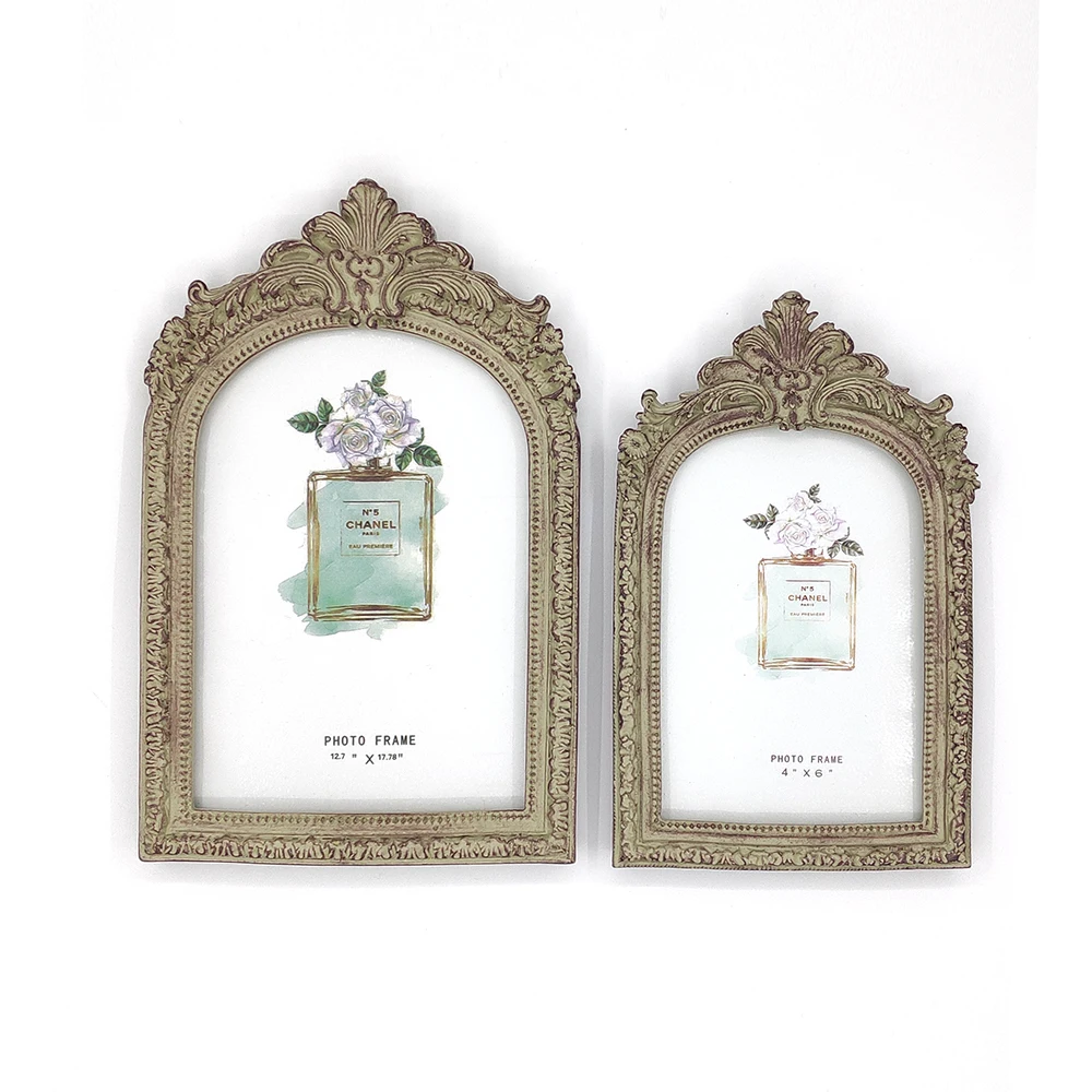 Arched European Distressed Retro Photo Frame, French Style Table Round Picture Frame
Arched European Distressed Retro Photo Frame, French Style Table Round Picture Frame
