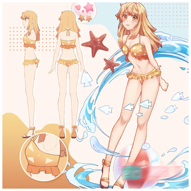 Zenitsu Cosplay Bikini Swimsuit Anime Kimetsu no Yaiba Cos Agatsuma Zenitsu Women's Orange Split Lace Summer Swimwear
Zenitsu Cosplay Bikini Swimsuit Anime Kimetsu no Yaiba Cos Agatsuma Zenitsu Women's Orange Split Lace Summer Swimwear